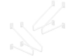 ML-Design 4 Stück Regalhalterung 220 mm Weiß aus Stahl Haarnadel Schwebe Hairpin