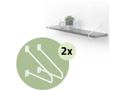 ML-Design 4 Stück Regalhalterung 220 mm Weiß aus Stahl Haarnadel Schwebe Hairpin