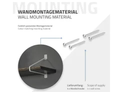 ML-Design 4 Stück Regalhalterung 220 mm Weiß aus Stahl Haarnadel Schwebe Hairpin