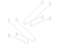 ML-Design 4 Stück Regalhalterung 265 mm Weiß aus Stahl Haarnadel Schwebe