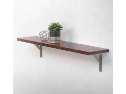 ML-Design 2 Stück Regalhalterung 180x180 mm Silber Aluminium Schwebende