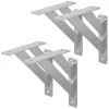 ML-Design 4 Stück Regalhalterung 18 x 18 cm Silber Aluminium Schwebende