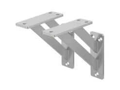 ML-Design 2 Stück Regalhalterung 12x12cm Silber Aluminium Schwebende Regalwinkel
