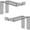 ML-Design 4 Stück Regalhalterung 25x4x14,5 cm Grau aus Metall 10 Zoll L-Form