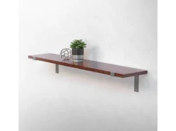 ML-Design 4 Stück Regalhalterung 25x4x14,5 cm Grau aus Metall 10 Zoll L-Form