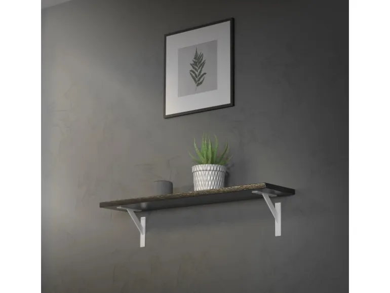 ML-Design 2 Stück Regalhalterung 180x180mm Weiß Aluminium Schwebende Regalwinkel