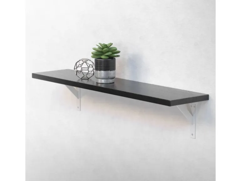 ML-Design 2 Stück Regalhalterung 180x180mm Weiß Aluminium Schwebende Regalwinkel