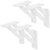 ML-Design 4 Stück Regalhalterung 12 x 12 cm Weiß Aluminium Schwebende