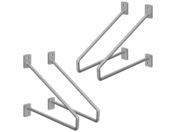 ML-Design 4 Stück Regalhalterung 220 mm Silber aus Stahl Haarnadel Schwebe