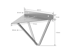 ML-Design 4 Stück Regalhalterung 160 mm Grau aus Metall Dreieckige Schwebe