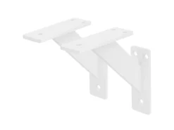 ML-Design 2 Stück Regalhalterung 120x120mm Weiß Aluminium Schwebende Regalwinkel