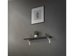 ML-Design 2 Stück Regalhalterung 120x120mm Weiß Aluminium Schwebende Regalwinkel
