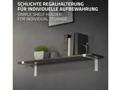 ML-Design 4 Stück Regalhalterung 25x4x14,5 cm Weiß aus Metall 10 Zoll L-Form