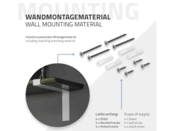ML-Design 4 Stück Regalhalterung 25x4x14,5 cm Weiß aus Metall 10 Zoll L-Form