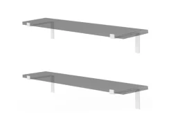 ML-Design 4 Stück Regalhalterung 25x4x14,5 cm Weiß aus Metall 10 Zoll L-Form