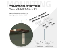 ML-Design 4 Stück Regalhalterung 20x4x14,5 cm Grau aus Metall 8 Zoll L-Form