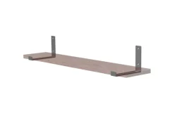 ML-Design 2 Stück Regalhalterung 20x4x14 cm Grau aus Metall 8 Zoll L-Form