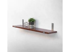 ML-Design 2 Stück Regalhalterung 20x4x14 cm Grau aus Metall 8 Zoll L-Form