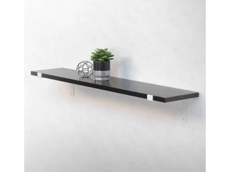 ML-Design 2 Stück Regalhalterung 25x4x14,5 cm Weiß aus Metall 10 Zoll L-Form