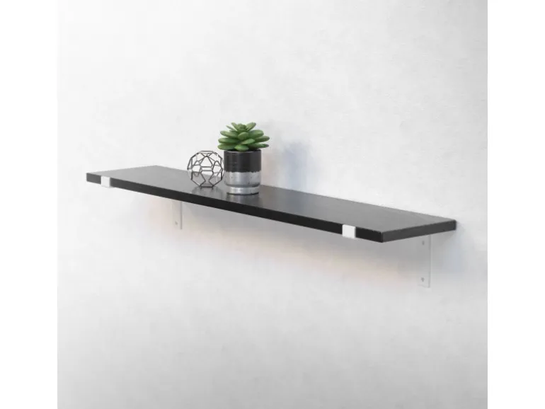 ML-Design 2 Stück Regalhalterung 25x4x14,5 cm Weiß aus Metall 10 Zoll L-Form