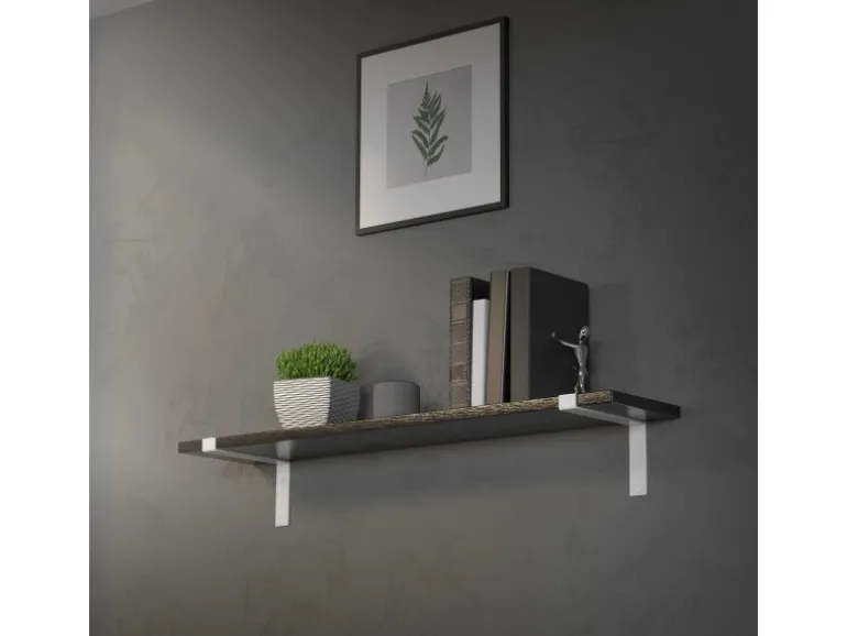 ML-Design 2 Stück Regalhalterung 25x4x14,5 cm Weiß aus Metall 10 Zoll L-Form