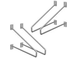 ML-Design 4 Stück Regalhalterung 265 mm Silber aus Stahl Haarnadel Schwebe