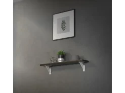 ML-Design 2 Stück Regalhalterung 12x12 cm Weiß Aluminium Schwebende Regalwinkel