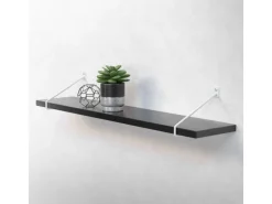 ML-Design 2 Stück Regalhalterung 220 mm Weiß aus Stahl Haarnadel Regalwinkel