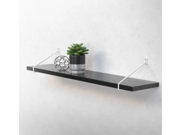 ML-Design 2 Stück Regalhalterung 220 mm Weiß aus Stahl Haarnadel Regalwinkel