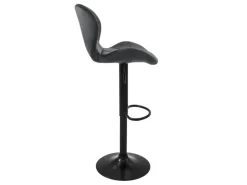 ML-Design Barhocker 2Er Set aus Samt Grau Gepolsterter Barstuhl mit Fußstütze