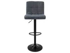 ML-Design Barhocker 4Er Set aus Kunstleder Anthrazit mit Rückenlehne Fußstütze