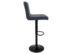 ML-Design Barhocker 4Er Set aus Kunstleder Anthrazit mit Rückenlehne Fußstütze