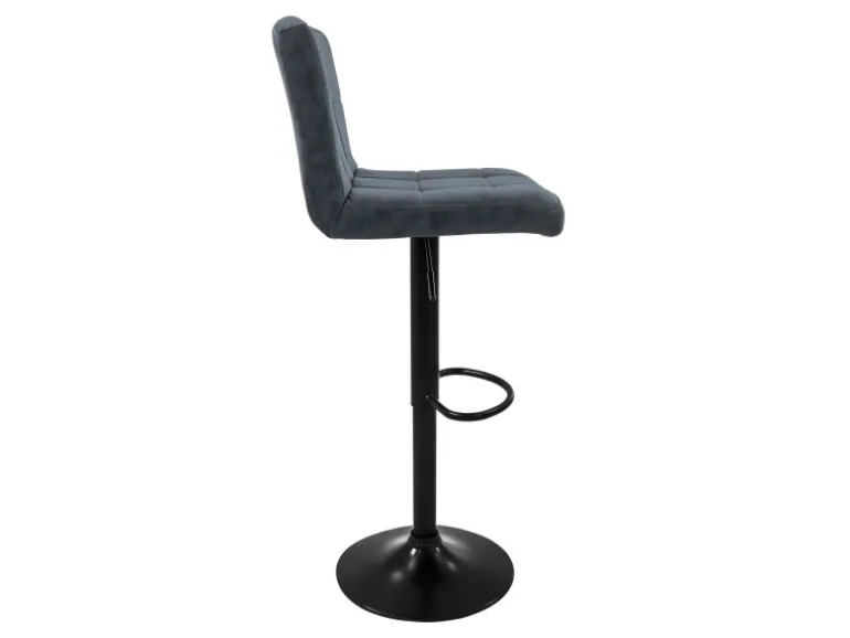 ML-Design Barhocker 4Er Set aus Kunstleder Anthrazit mit Rückenlehne Fußstütze