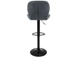 ML-Design Barhocker 4Er Set Kunstleder Anthrazit Rückenlehne Drehbar