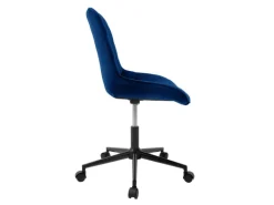 ML-Design Bürostuhl Blau Sitzfläche aus Samt Metallgestell Drehstuhl
