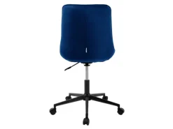 ML-Design Bürostuhl Blau Sitzfläche aus Samt Metallgestell Drehstuhl
