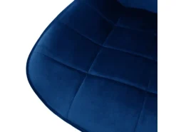 ML-Design Bürostuhl Blau Sitzfläche aus Samt Metallgestell Drehstuhl