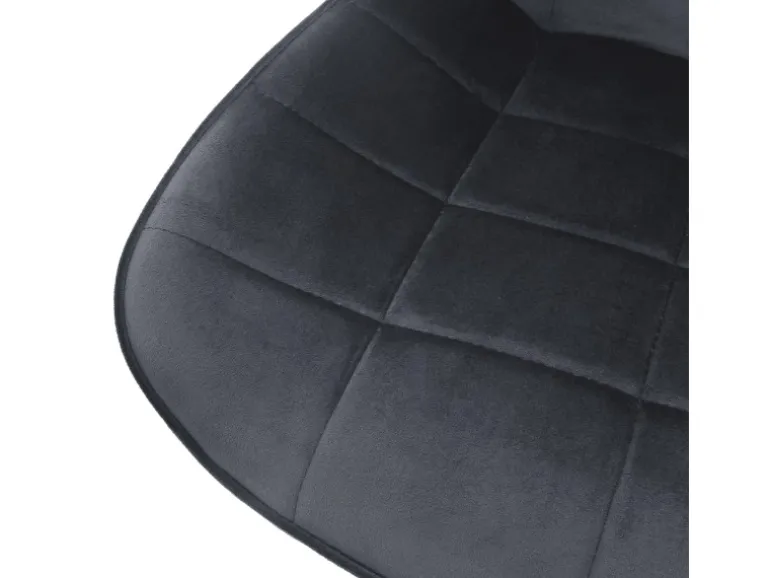 ML-Design Bürostuhl Grau Sitzfläche aus Samt Metallgestell Drehstuhl