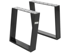 ML-Design 2Er Set Tischkufen 80GRAD Neigung 40 x 43 cm Industrial 8x2 cm