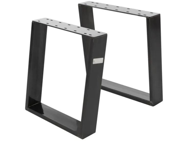 ML-Design 2Er Set Tischkufen 80GRAD Neigung 40 x 43 cm Industrial 8x2 cm