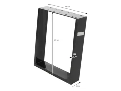 ML-Design 2Er Set Tischkufen 80GRAD Neigung 40 x 43 cm Industrial 8x2 cm