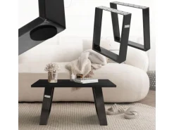 ML-Design 2Er Set Tischkufen 80GRAD Neigung 40 x 43 cm Industrial 8x2 cm
