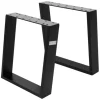 ML-Design 2Er Set Tischkufen 80GRAD Neigung 40 x 43 cm Schwarz Matt 8x2 cm