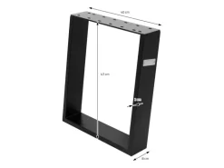 ML-Design 2Er Set Tischkufen 80GRAD Neigung 40 x 43 cm Schwarz Matt 8x2 cm