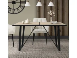 ML-Design Esstisch 140x70x75 cm Eiche Optik Rechteckiger für 6 Personen