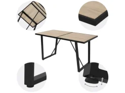 ML-Design Esstisch 140x70x75 cm Eiche Optik Rechteckiger für 6 Personen