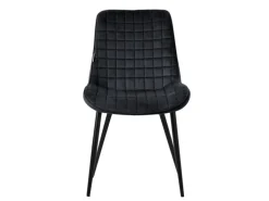 ML-Design Esszimmerstühle 6Er Set Schwarz Sitzfläche aus Samt mit Rückenlehne