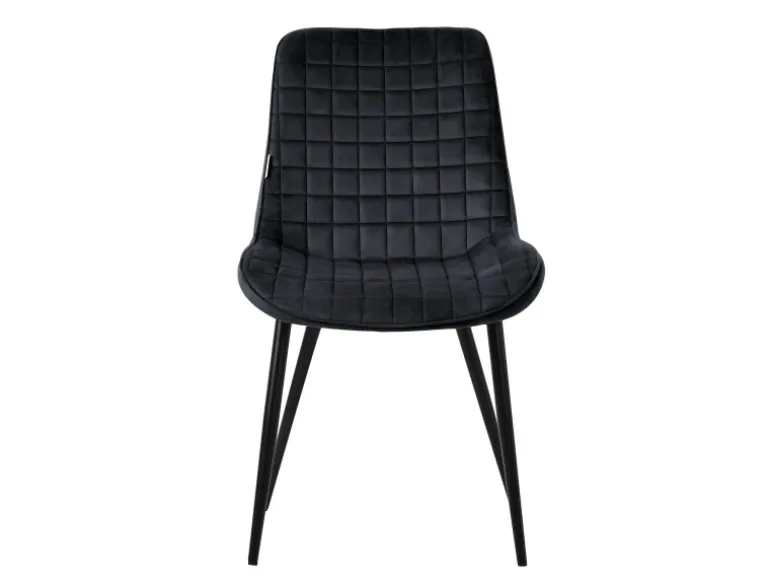 ML-Design Esszimmerstühle 6Er Set Schwarz Sitzfläche aus Samt mit Rückenlehne