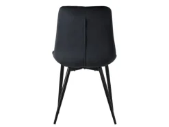 ML-Design Esszimmerstühle 6Er Set Schwarz Sitzfläche aus Samt mit Rückenlehne