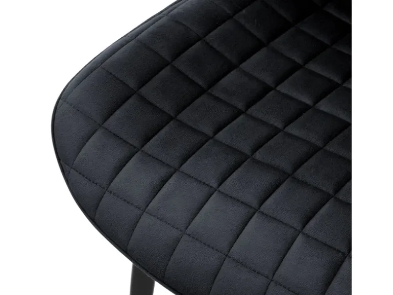 ML-Design Esszimmerstühle 6Er Set Schwarz Sitzfläche aus Samt mit Rückenlehne